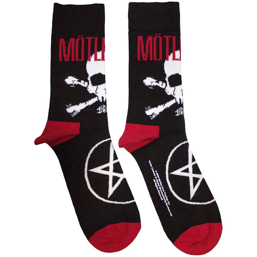 Motley Crue - Skull & Crossbones Sokken - Zwart